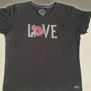 Life is Good Love Graphic T-Shirt NWOT